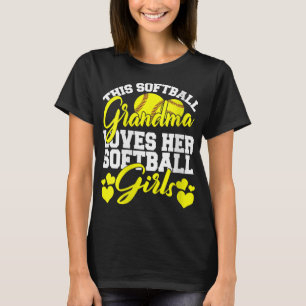 This Softball Grandma Loves Her Softball Girls Sof T-Shirt