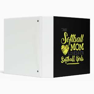 This softball mom loves her Softball Girls 3 Ring Binder