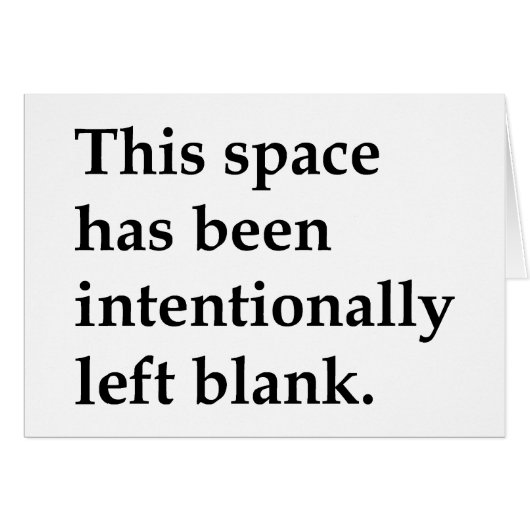 This Space Blank Cards (Front Horizontal)