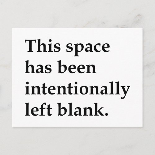 This Space Blank Postcard