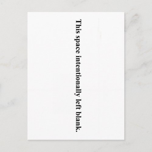 This space intentionally left blank postcard