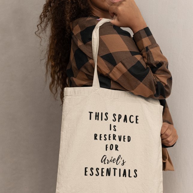 This Space is Reserved Personalized Funny Gift Tote Bag (Creator Uploaded)
