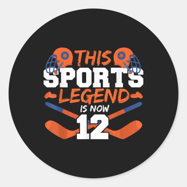 This Sports Legend Is Now 12  Classic Round Sticker (Front)