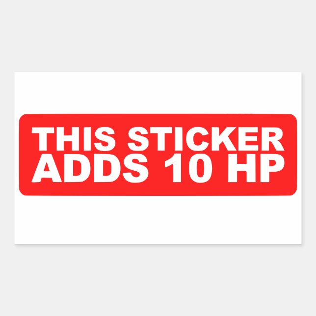 This sticker adds 10HP (Front)