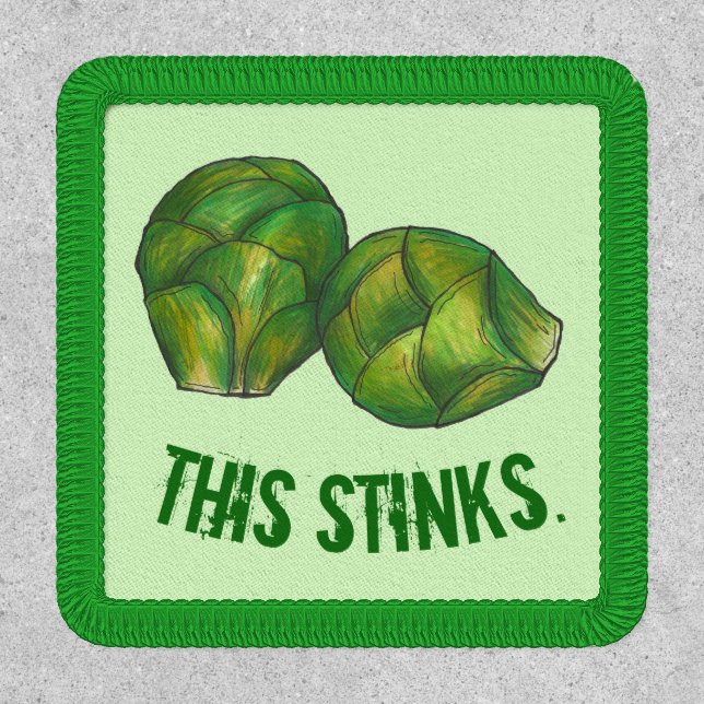 This Stinks Green Brussels Sprouts Vegetable Food Patch (Front)