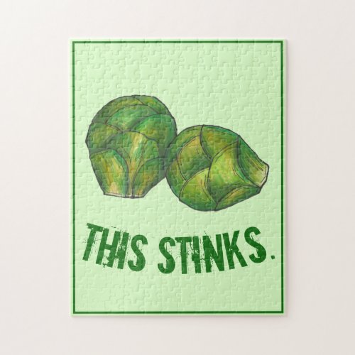 This Stinks Stinky Green Brussels Sprouts Veggie Jigsaw Puzzle