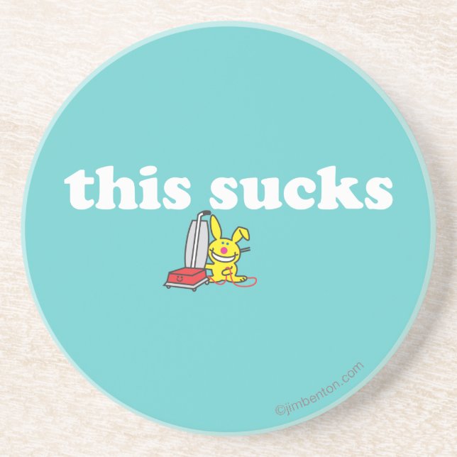 This Sucks Sandstone Coaster (Front)