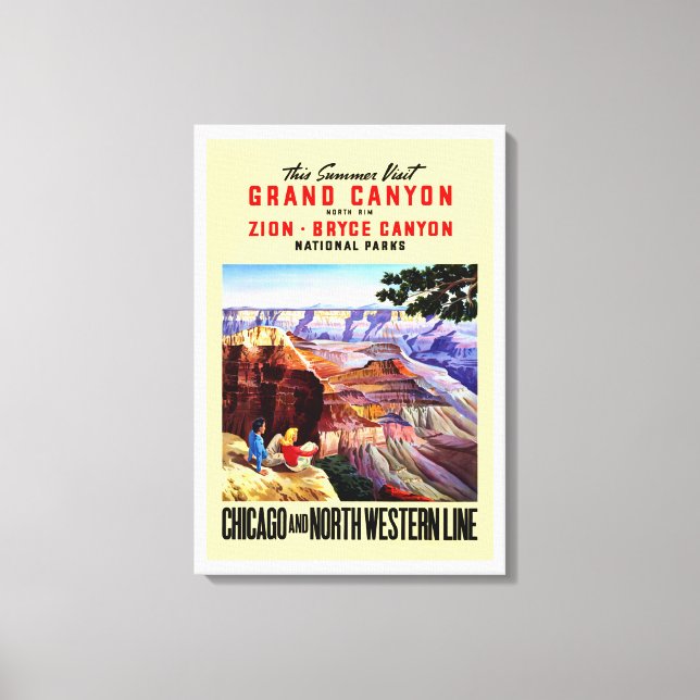 This Summer Visit Grand Canyon Canvas Print (Front)