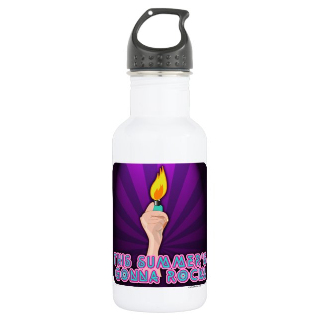 This Summer Will Rock Stainless Steel Water Bottle (Front)