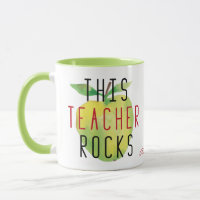 This Teacher Rocks Personalized Mug