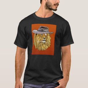 This tee is smoking' - funny cowboy Lion art