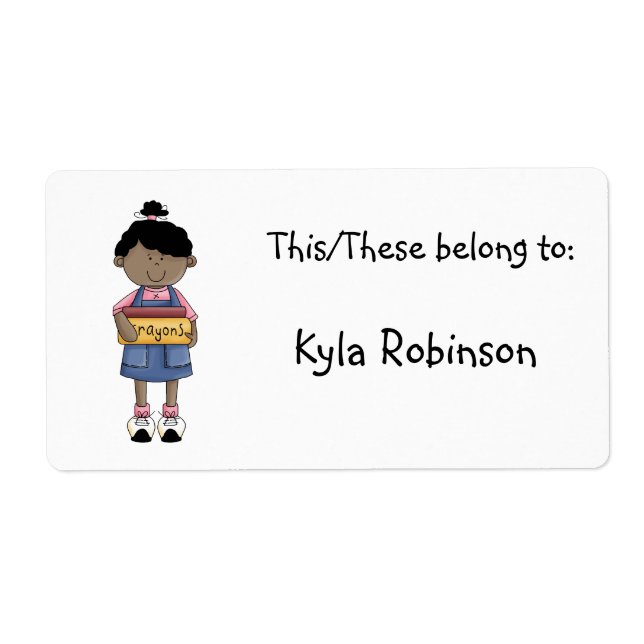 This/These belong to:-Personalize Item+Name Label (Front)