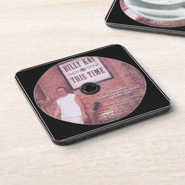 This Time by Billy Kay CD Cover Beverage Coasters (Left Side)