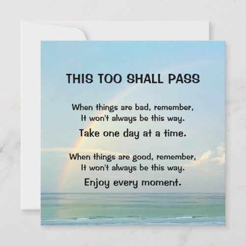 This Too Shall Pass Greeting Card