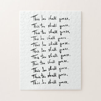 This too shall pass! Inspirational quote Jigsaw Puzzle