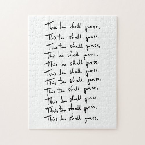 This too shall pass Inspirational quote Jigsaw Puzzle