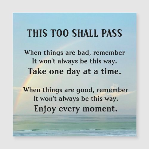 This too shall pass Magnetic Card