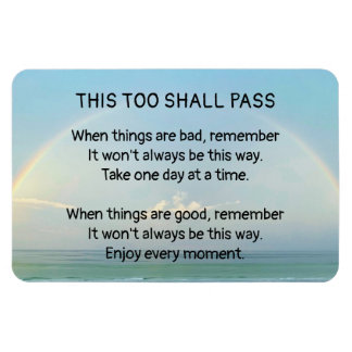This Too Shall Pass Magnetic Card Magnet