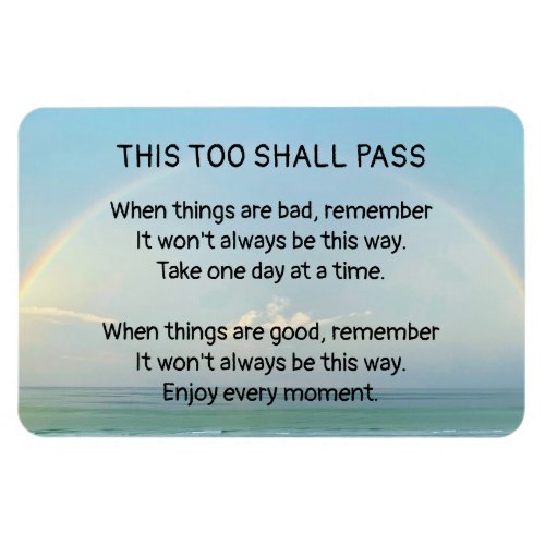 This Too Shall Pass Magnetic Card Magnet