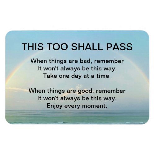 This Too Shall Pass Magnetic Card Magnet