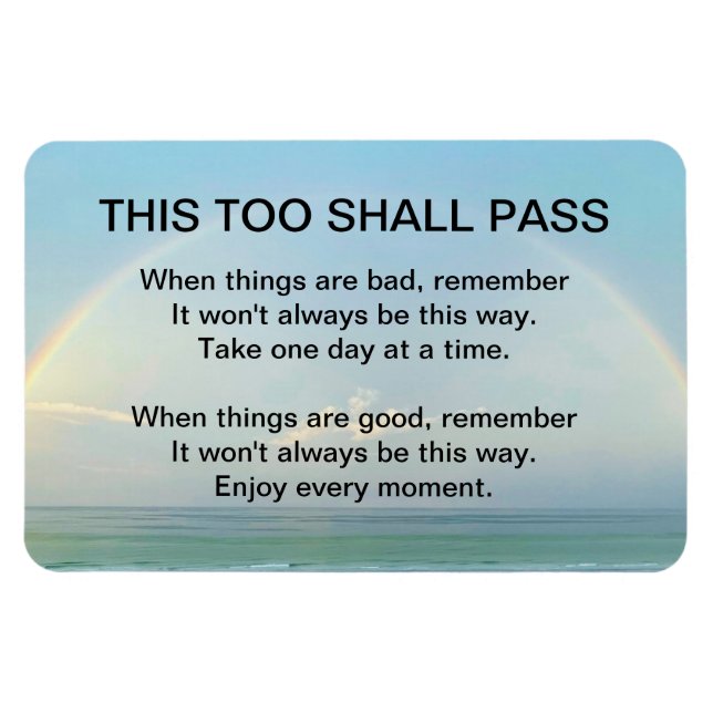 This Too Shall Pass Magnetic Card Magnet (Horizontal)