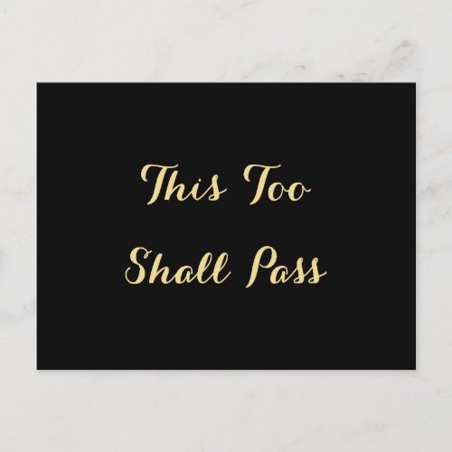 This Too Shall Pass Quote Encouragement Get Well Postcard