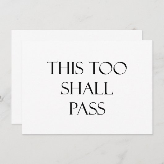 This Too Shall Pass Quotes Strength Quote (Front/Back)