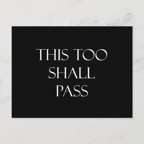 This Too Shall Pass Quotes Strength Quote Postcard