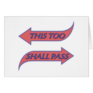 This Too Shall Pass Recovery Slogan Saying Cards
