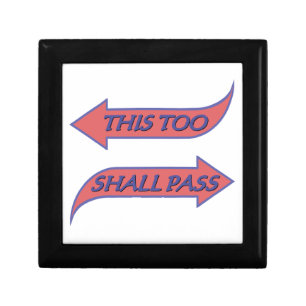 This Too Shall Pass Recovery Slogan Saying Gift Box