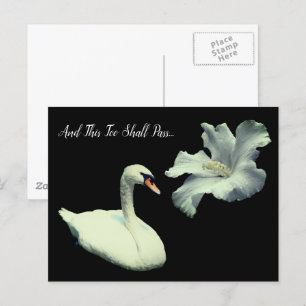 This Too Shall Pass Swan Inspirational  Postcard