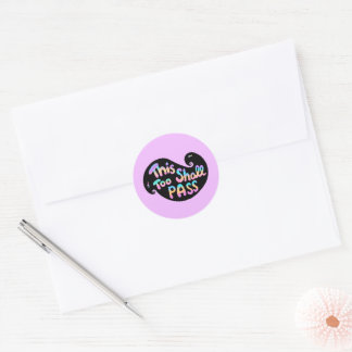 This Too Shall Pass Wave Classic Round Sticker