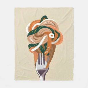 This Too Shall Pasta Fleece Blanket