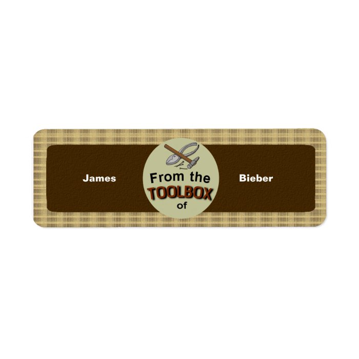 This Tool Belongs To You Custom Return Address Label