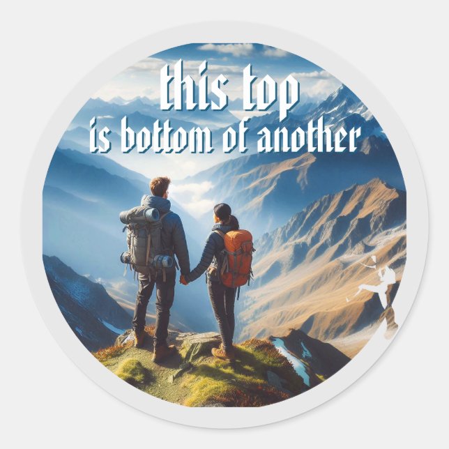 This top classic round sticker (Front)