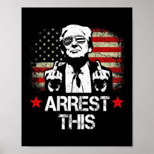 This Trump Middle Fingers Pro Trump 2024 (on Back) Poster