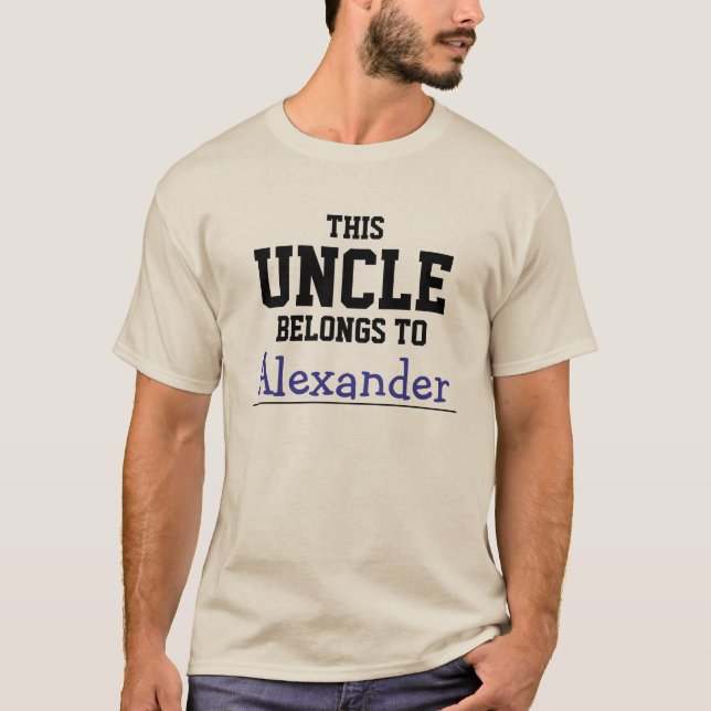 This Uncle Belongs To ........ T-Shirt (Front)