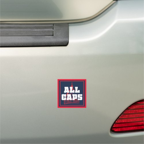 This unique Washington All Caps bumper sticker Car Magnet