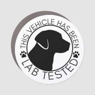 “This Vehicle Has Been Lab Tested” Circle Magnet