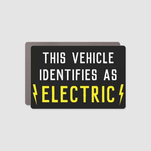 This Vehicle Identifies as Electric Car Magnet