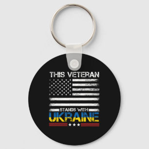 This Veteran Stands With Ukraine 1 Keychain
