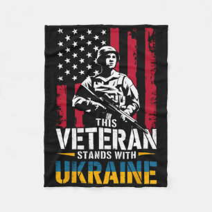 This Veteran Stands With Ukraine 6  Fleece Blanket
