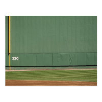 This wall is known as 'the Green Monster.'Foul Postcard