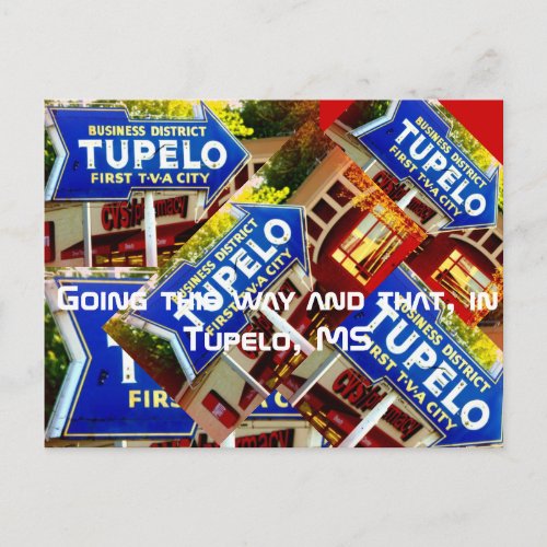 This way and That In Tupelo Postcard