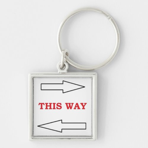 THIS WAY ARROWS KEYCHAIN