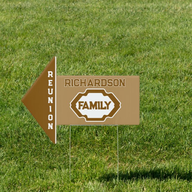 This Way! Fun, informative Family Reunion Sign (Insitu)
