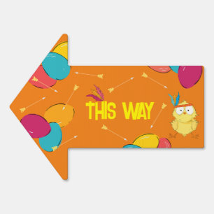 This Way + That Way Easter Arrow Sign