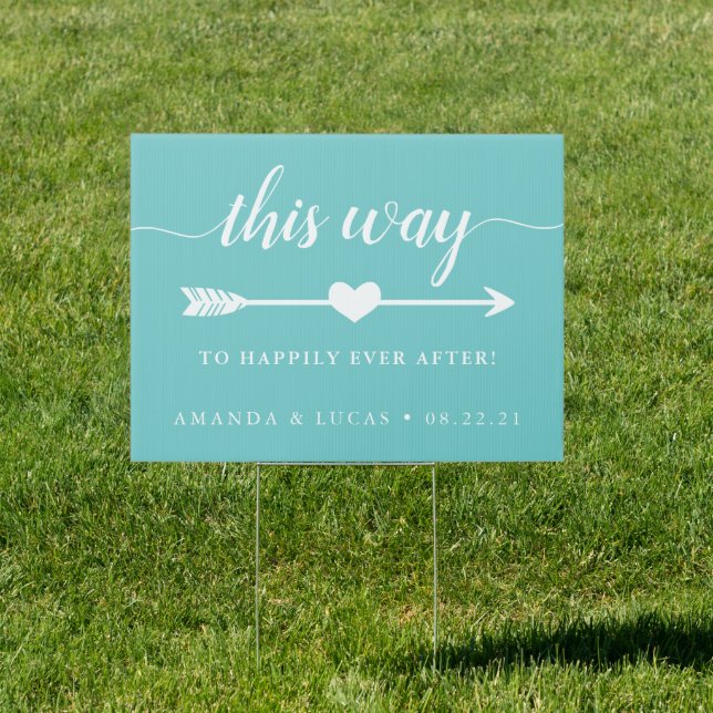 This Way to Happily Ever After | Wedding Sign (Insitu)