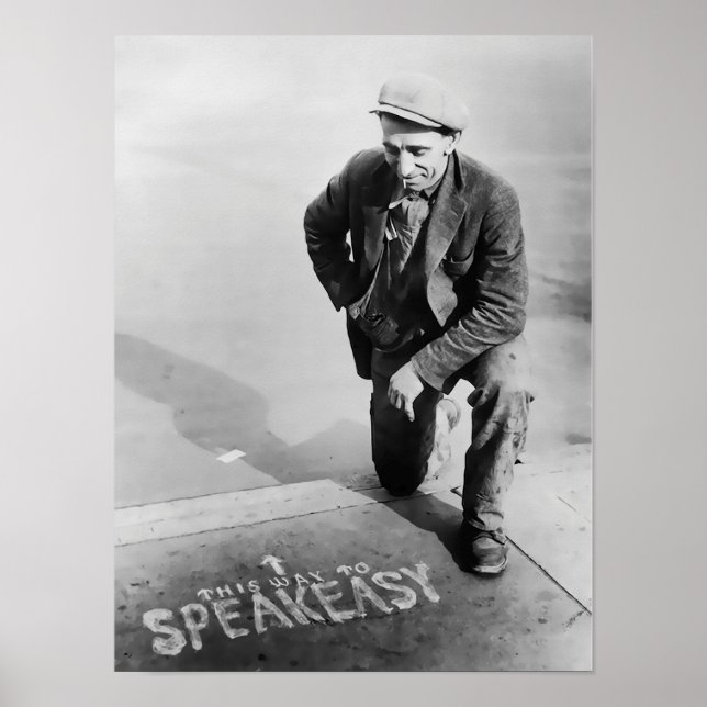 THIS WAY to SPEAKEASY - PROHIBITION AMERICA 1925 Poster (Front)