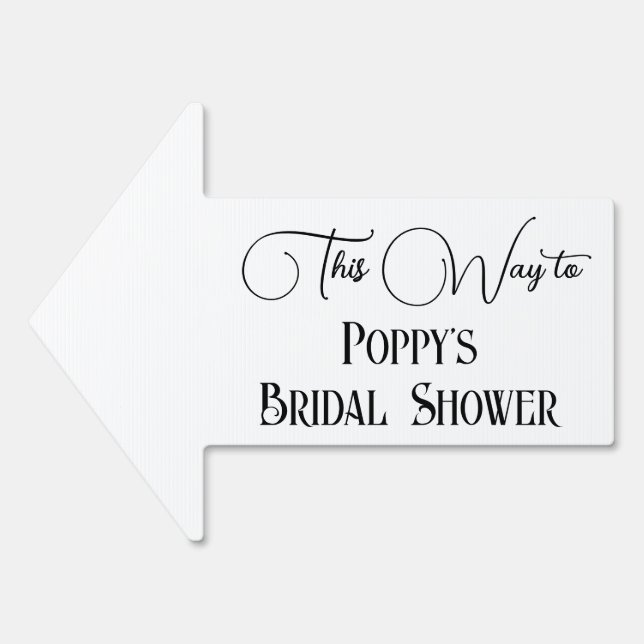 This Way to The Celebrant's Bridal Shower Arrow Sign (Front)
